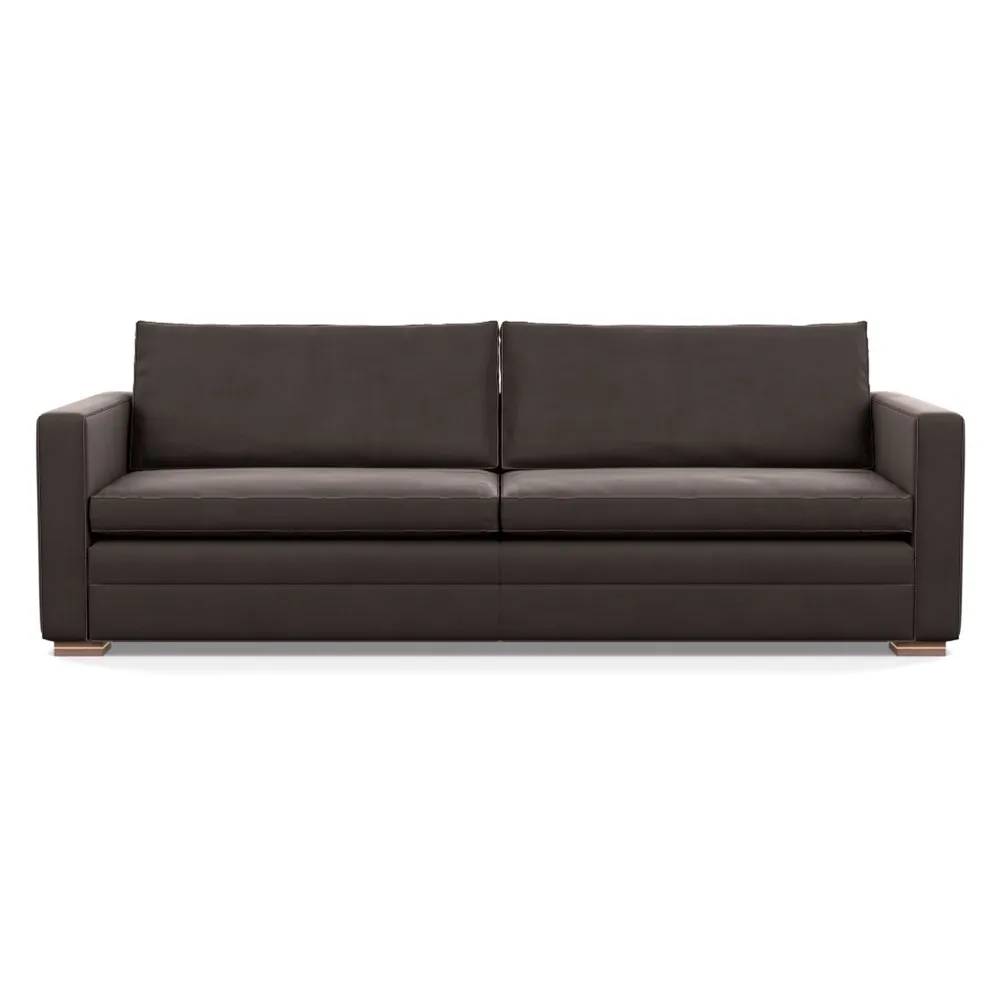 Heal's Palermo 5 Seater Sofa Nobilis Velvet Sable Brass and Walnut Feet 1