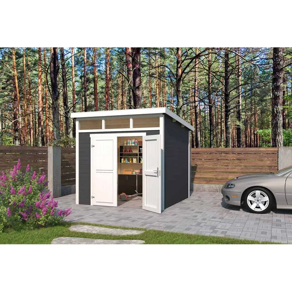 Lasita Maja Ltd Kibo 3-Log Cabin, Garden Room, Home Office - L270xW274.1xH245.1 cm in Natural 4