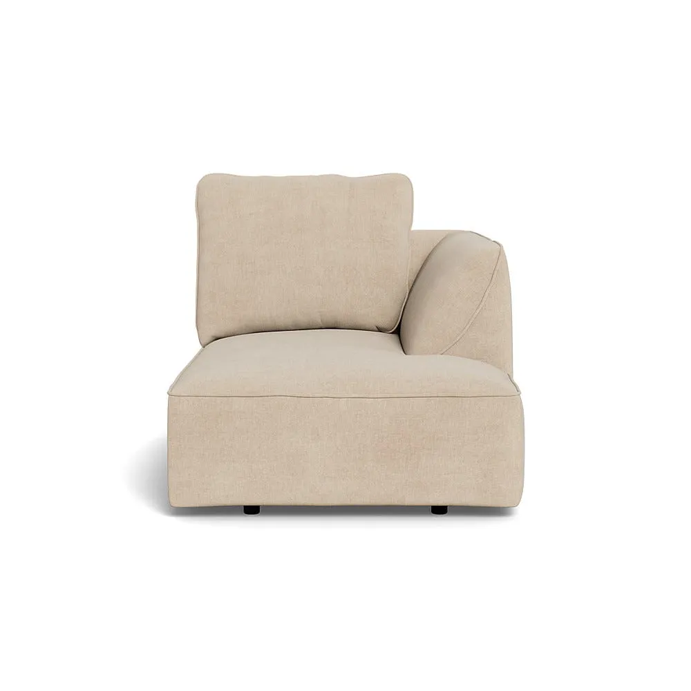 Heal's Morven Right Hand Facing Chaise Unit Brushed Cotton Oat 1