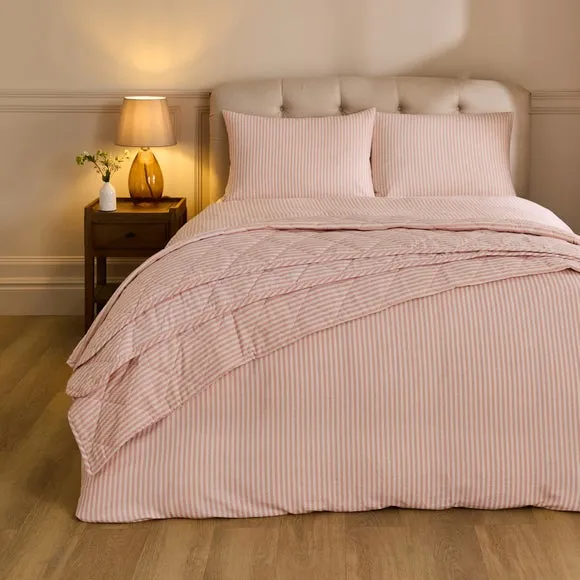 Camille Stripe Brushed Bedspread 3