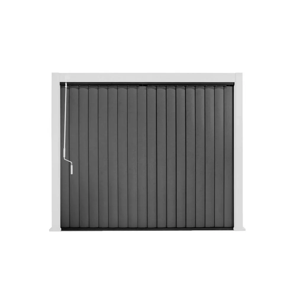 sweeek Vertical adjustable louver panel 3m for Triomphe pergola 3x3m V2 4x3m in Dark Grey 2