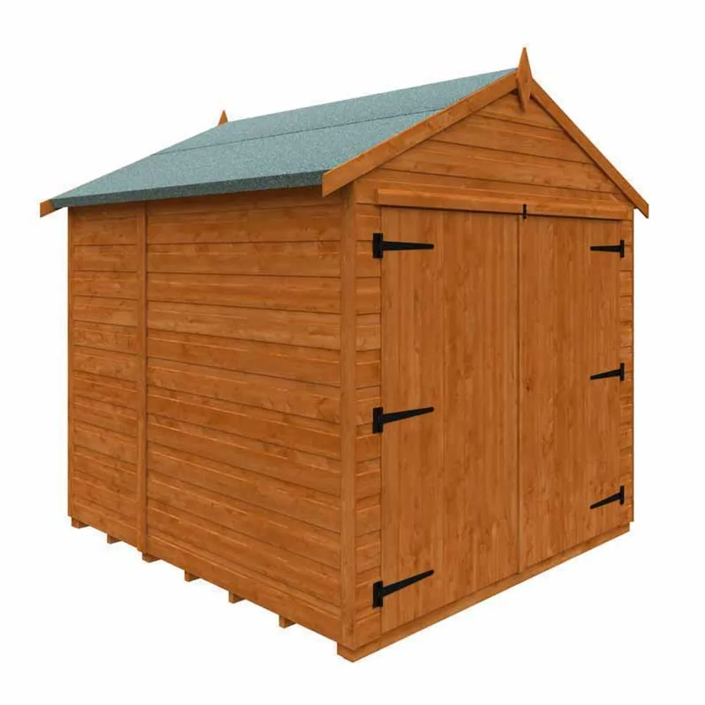 Buttercup Farm 6x6 Flex Apex Bike Shed 12mm Flex - L183.8 x W175 x H195.3 cm in Burnt Orange