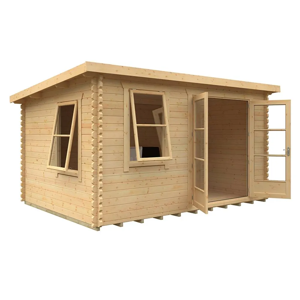 Buttercup Farm 14x10 The Belton 44mm Cabin - L415 x W295 x H232.8 cm in Natural 2