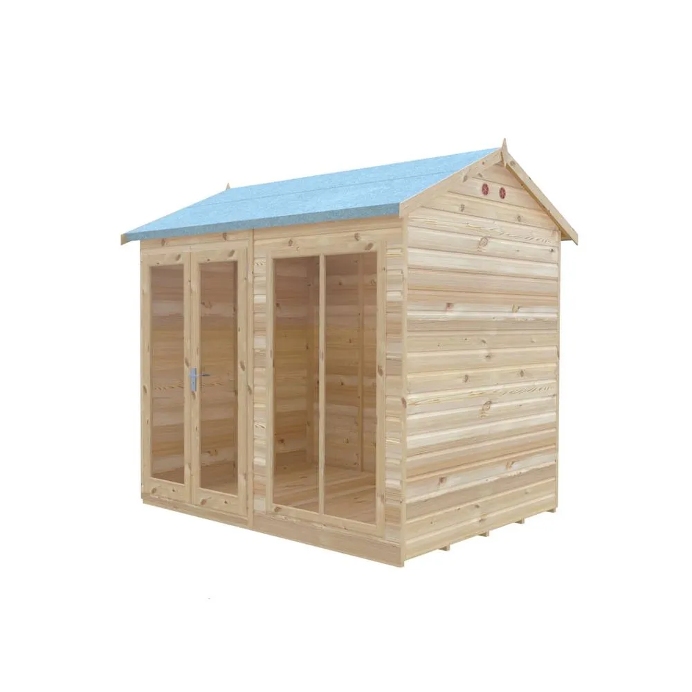 Shires Mayfield 8 x 6 Summerhouse - Wood - L19.9 x W238 x H240.9 cm in Light Brown 2