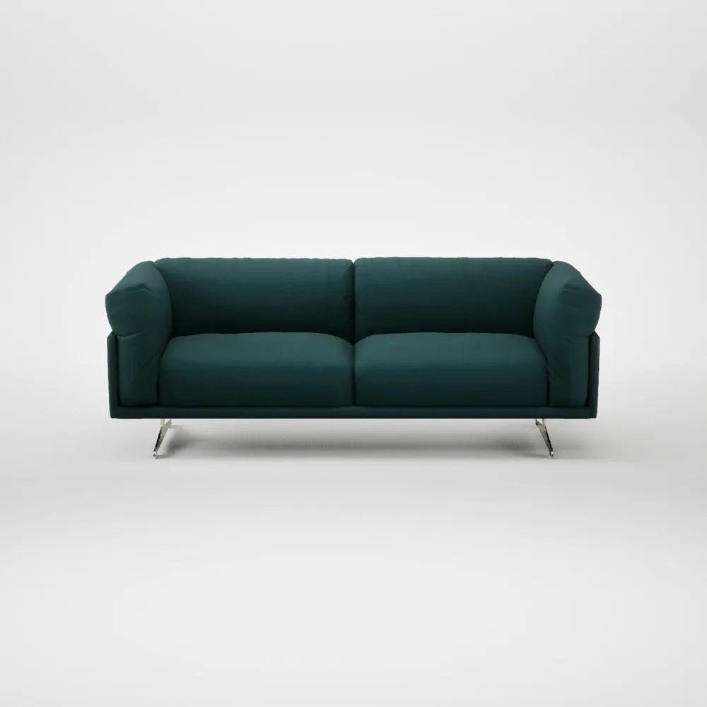 Heal's Novara 3 Seater Sofa Brushed Cotton Pine Stainless Steel Feet 2