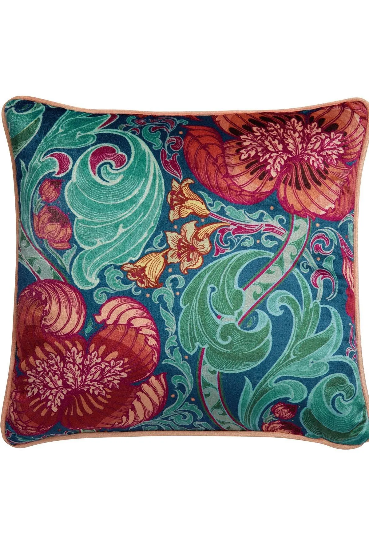 Laurence Llewelyn-Bowen 'Down the Dilly' Soft Touch Velvet Filled Cushion in Blue 3