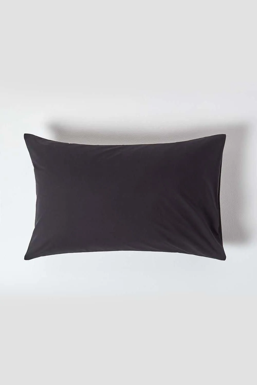Homescapes Egyptian Cotton Housewife Pillowcase 200 TC, Standard Size in Black