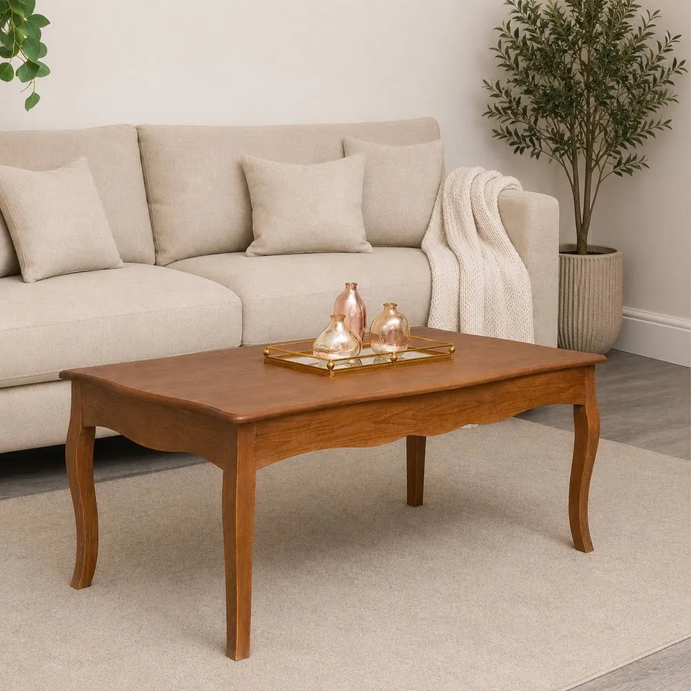 Melody Maison Dark Wood Coffee Table - Ashwell Range in Brown