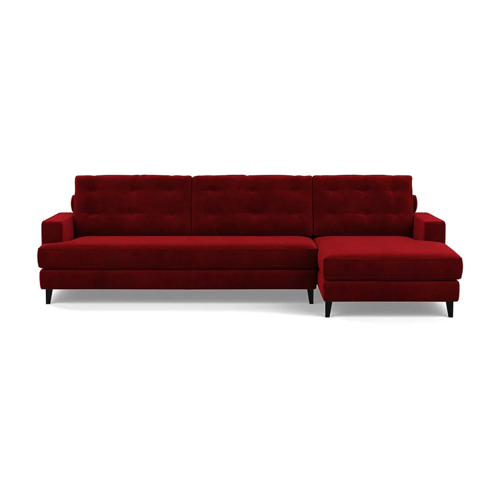 Heal's Mistral Right Hand Facing Corner Sofa Smart Luxe Velvet Mulberry Black 1