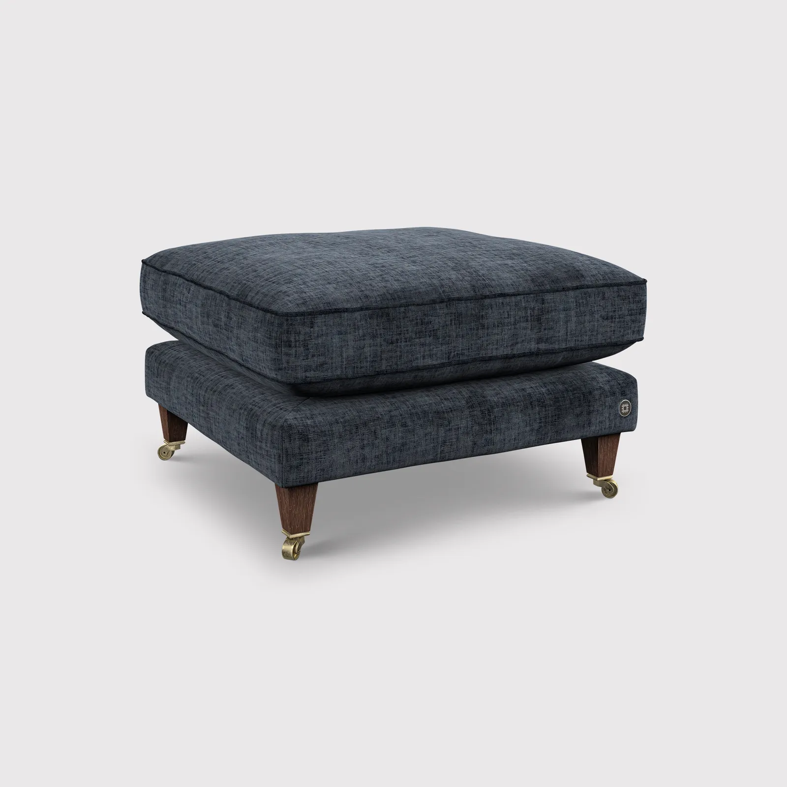 English Heritage Quarry 26 Footstool, Blue Fabric | Barker & Stonehouse 1