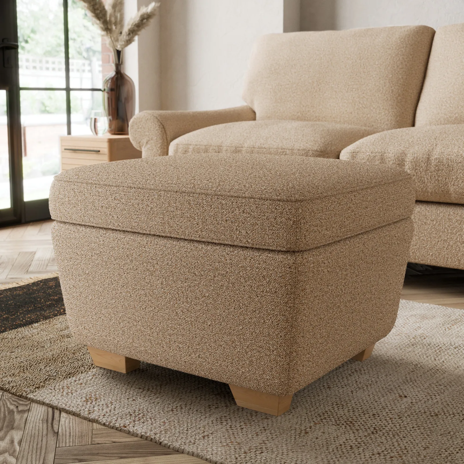 Arundel Cosy Marl Footstool Brown