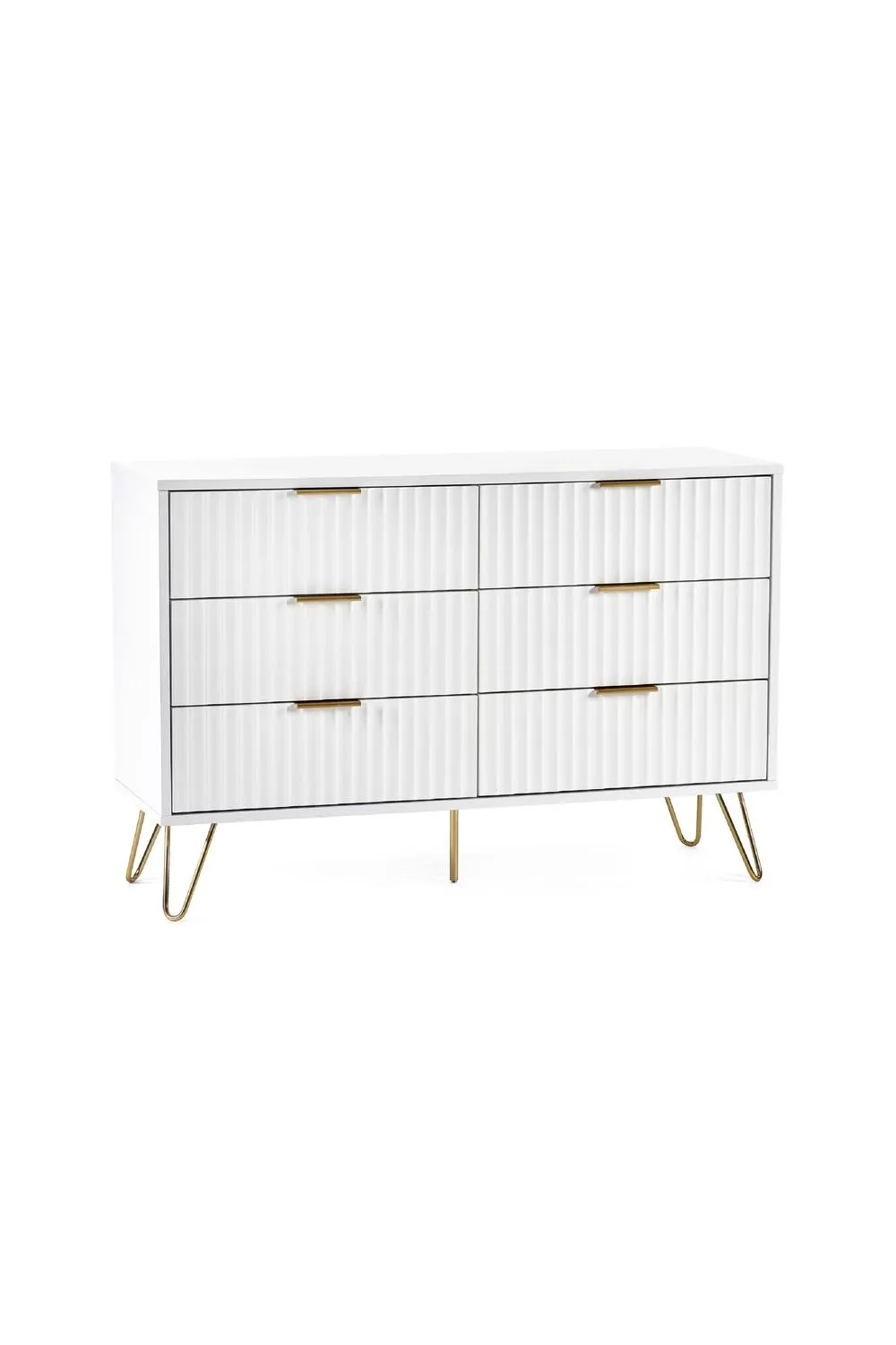 Julian Bowen Murano 6 Drawer Wide Chest in White 3