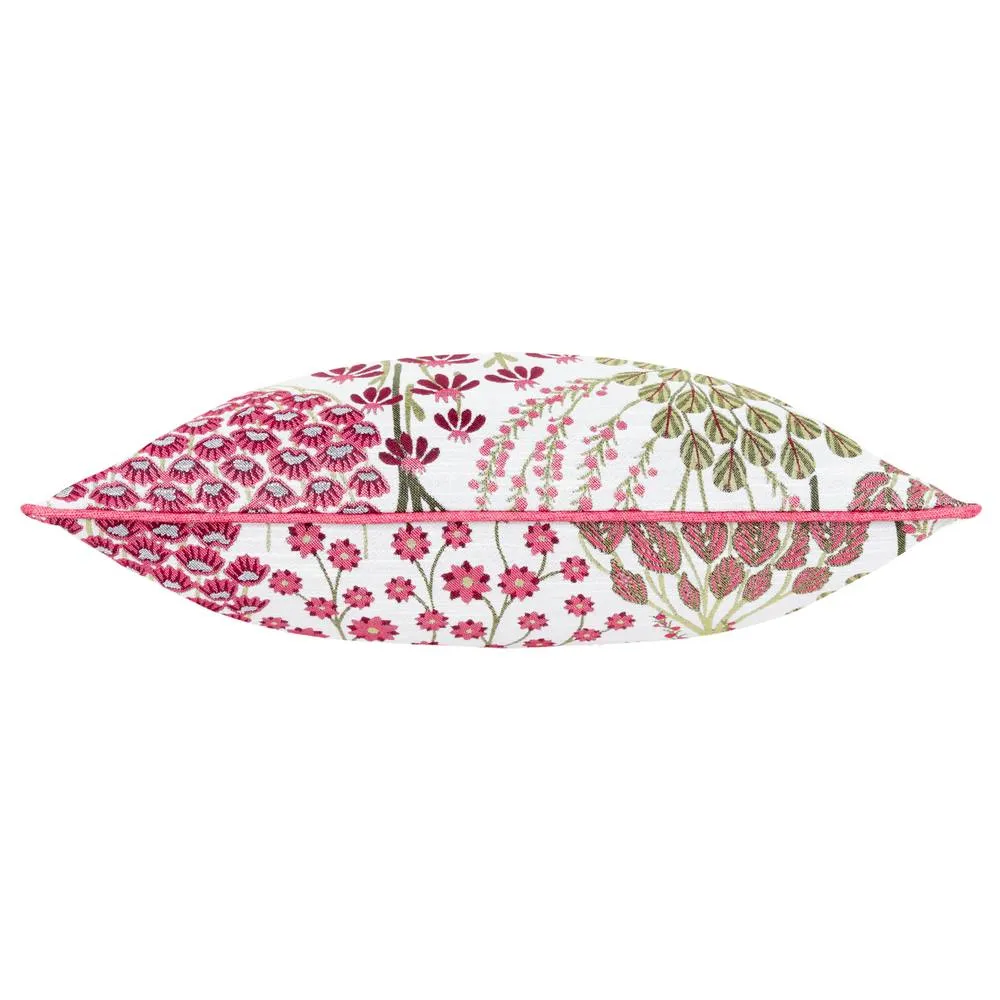 Wylder Ophelia Floral Jacquard Cushion in Red 3