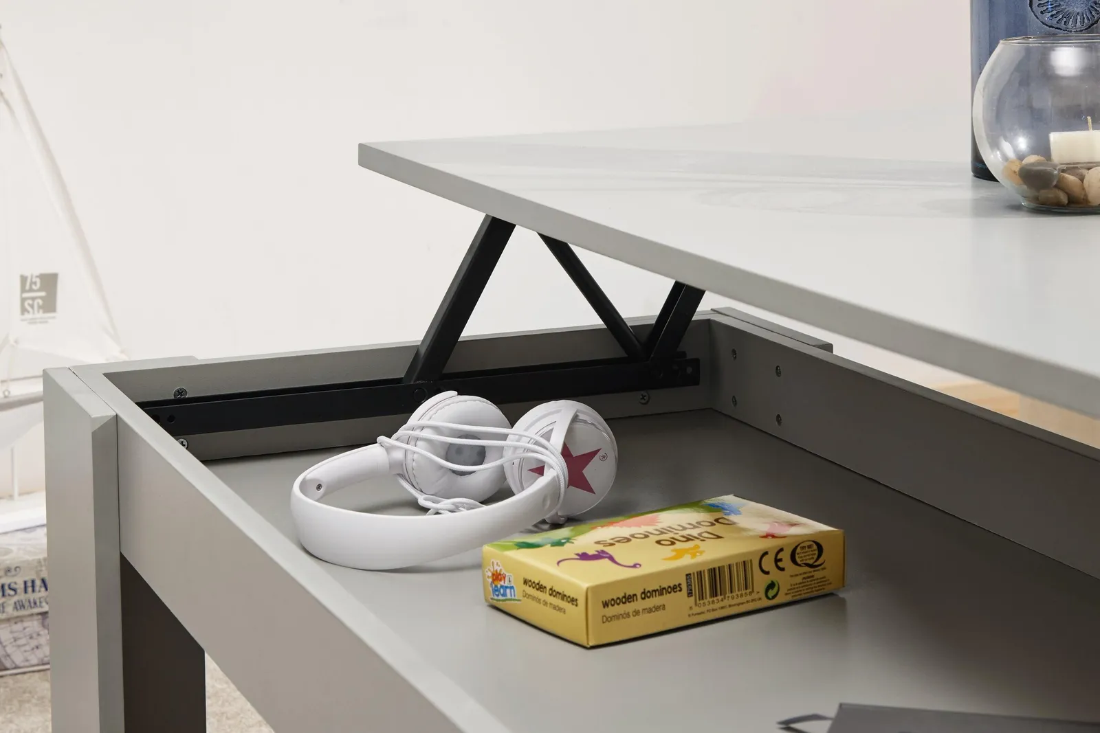 GFW Lift Up Coffee Table in Grey 4