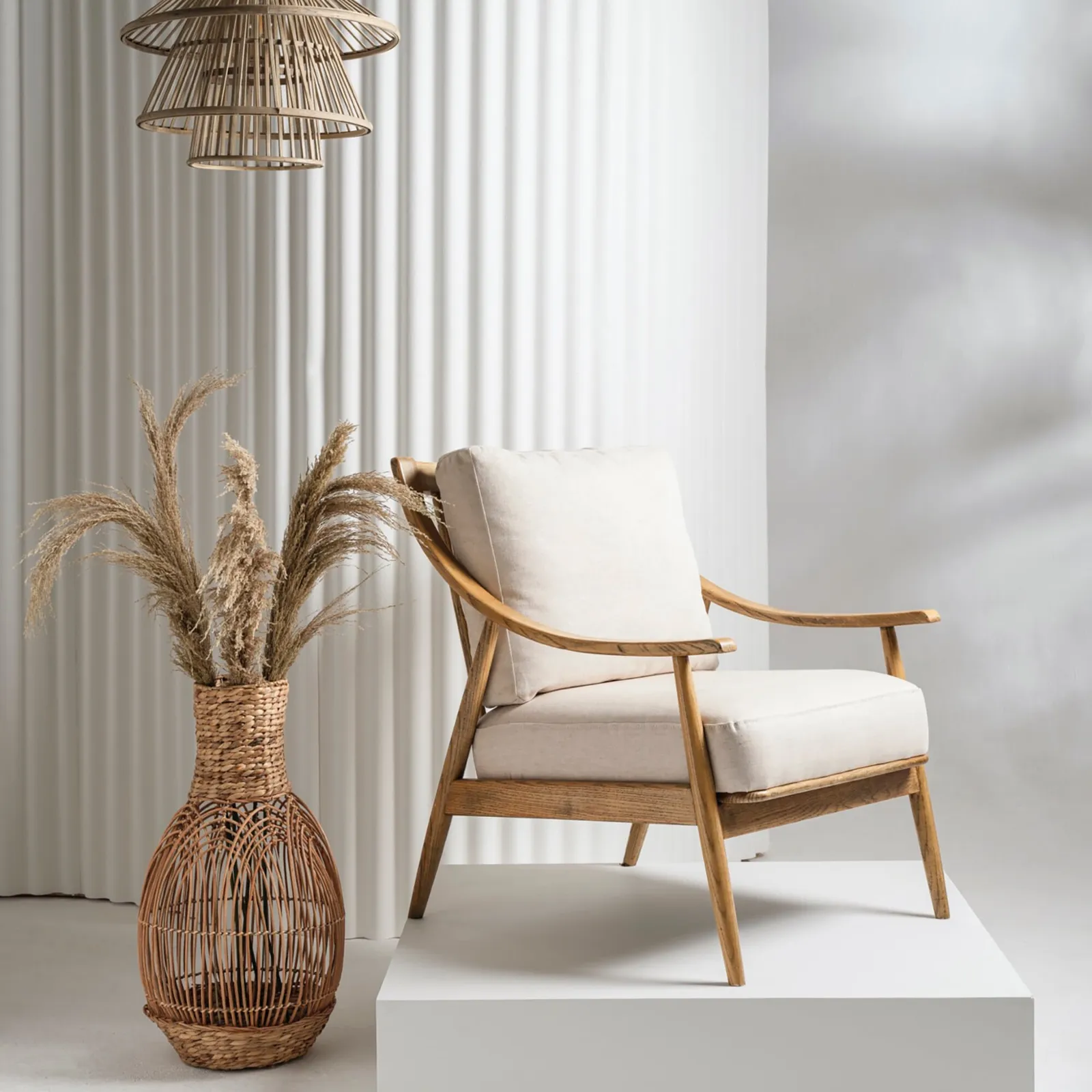 Runa Armchair, Neutral Fabric | Barker & Stonehouse 2