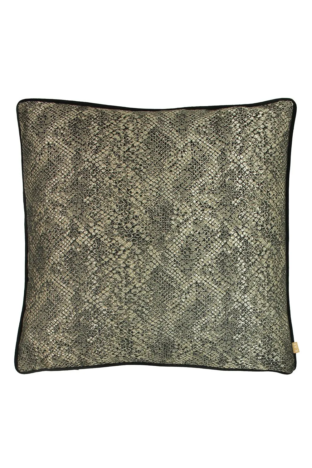 KAI Viper Metallic Snakeskin Piped Cushion in Bronze