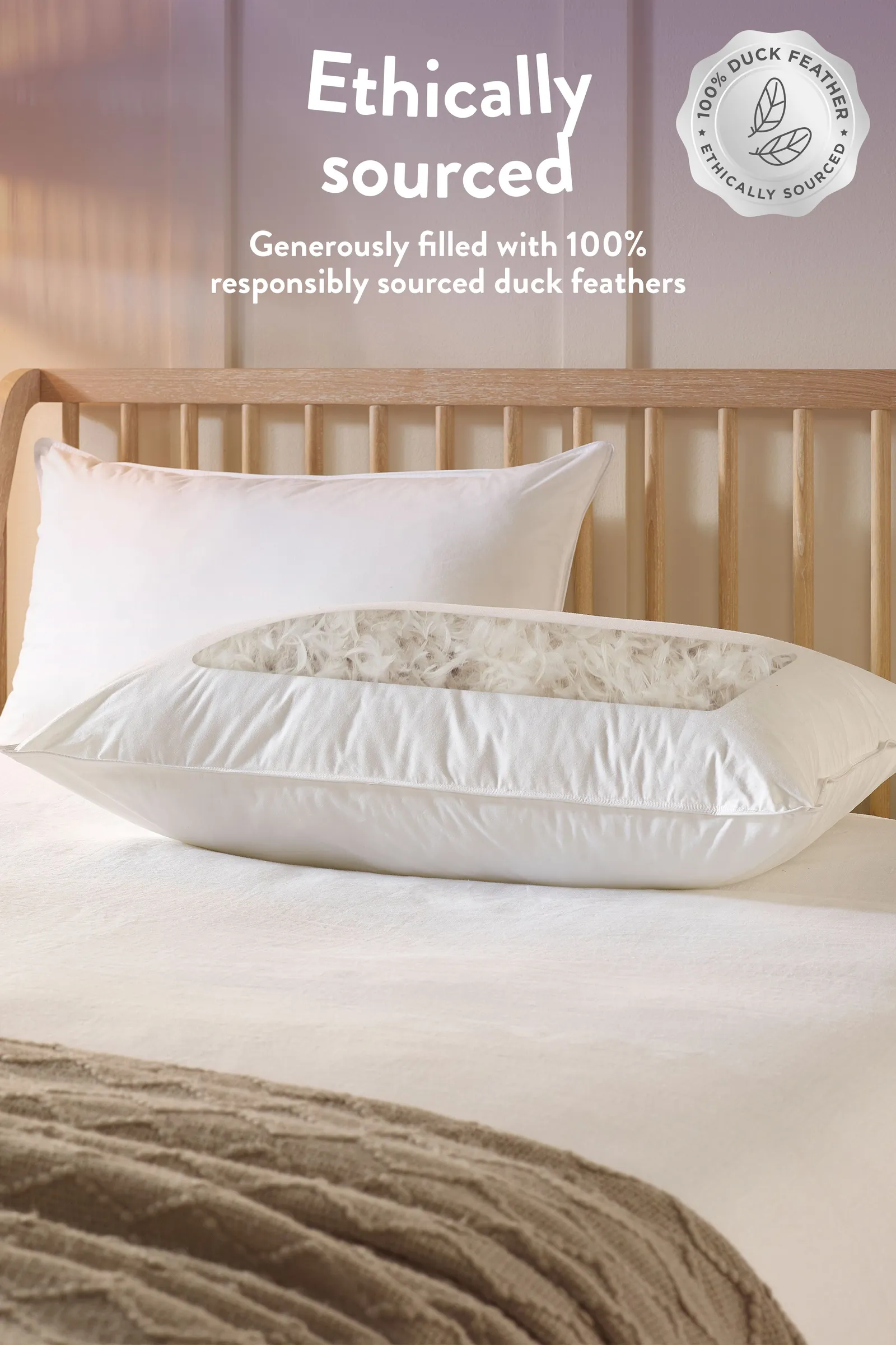 Slumberdown 4 Pack Duck Feather Medium Support Pillows in White 5