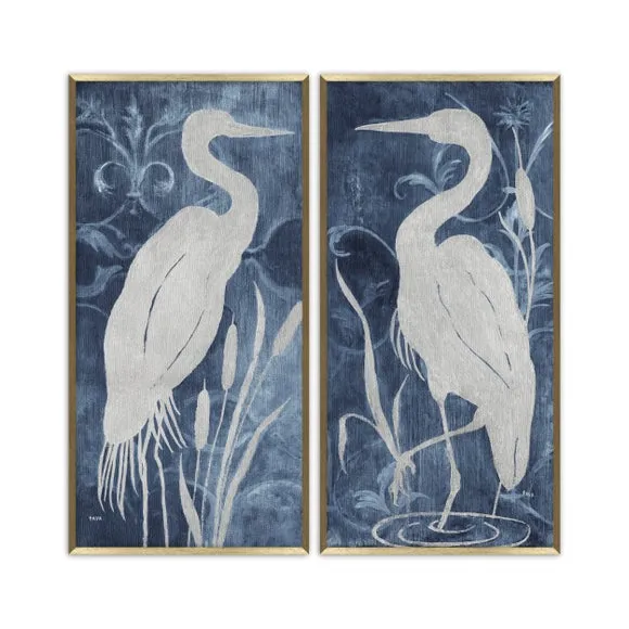 Set of 2 Elegant Egrets Framed Prints 2