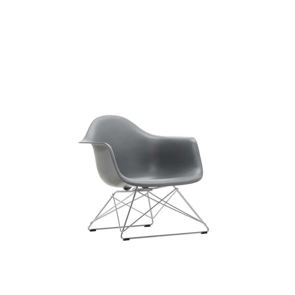 Vitra Eames LAR Chair Granite Grey Chrome Wire Base With Cross Struts
