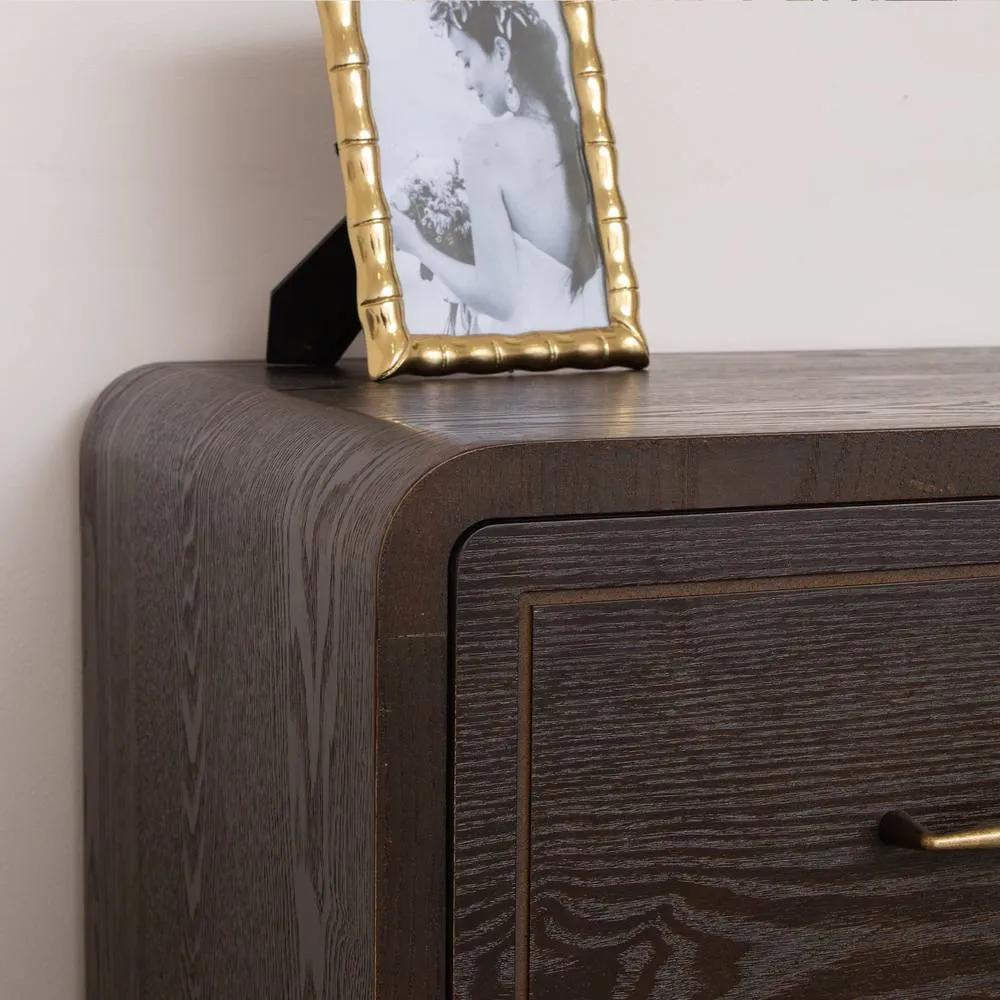 Melody Maison Chest of Drawers & Pair of Bedside Tables - Kingsley Range in Brown 2