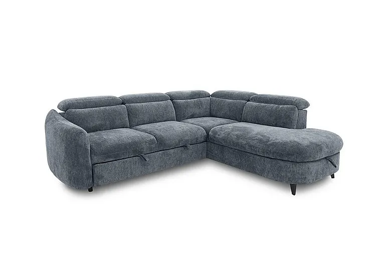 Snooze Right Hand Facing Corner Sofa Bed with Chaise End Storage - Dolphin - Sofas and Armchairs