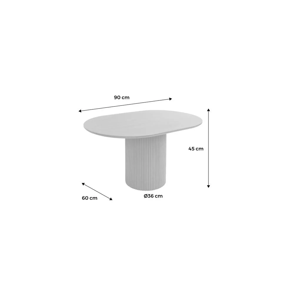 sweeek Oblong Coffee Table With Carved Wood Effect in Dark Brown 6