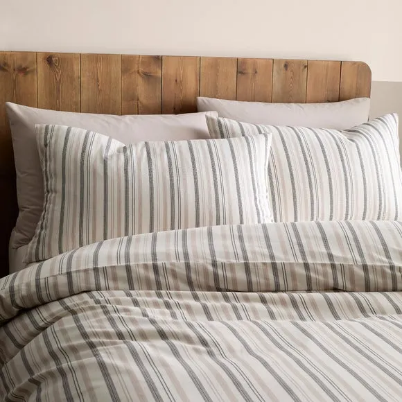 Appletree Yarn Dyed Woven Thin Stripe 100% Cotton Duvet Cover & Pillowcase Set 3