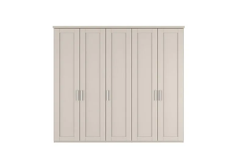 Kempton 5 Door Hinged Wardrobe - Champagne