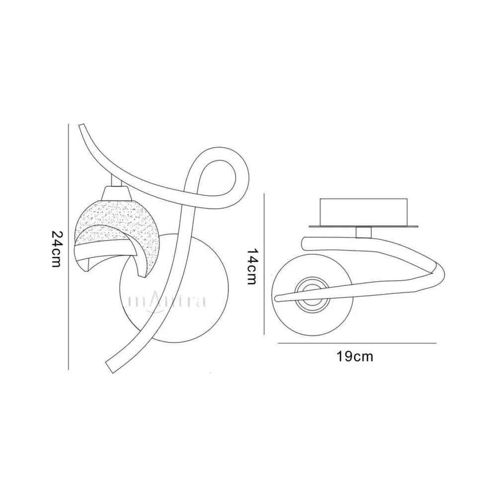Netlighting Fragma Wall Lamp Left Switched 1 Light G9 Black Chrome 2