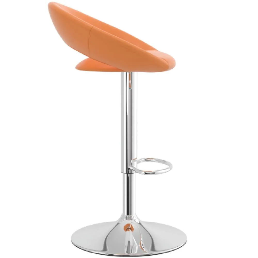 netfurniture Envy Kitchen Breakfast Bar Stool Orange Padded Seat 4