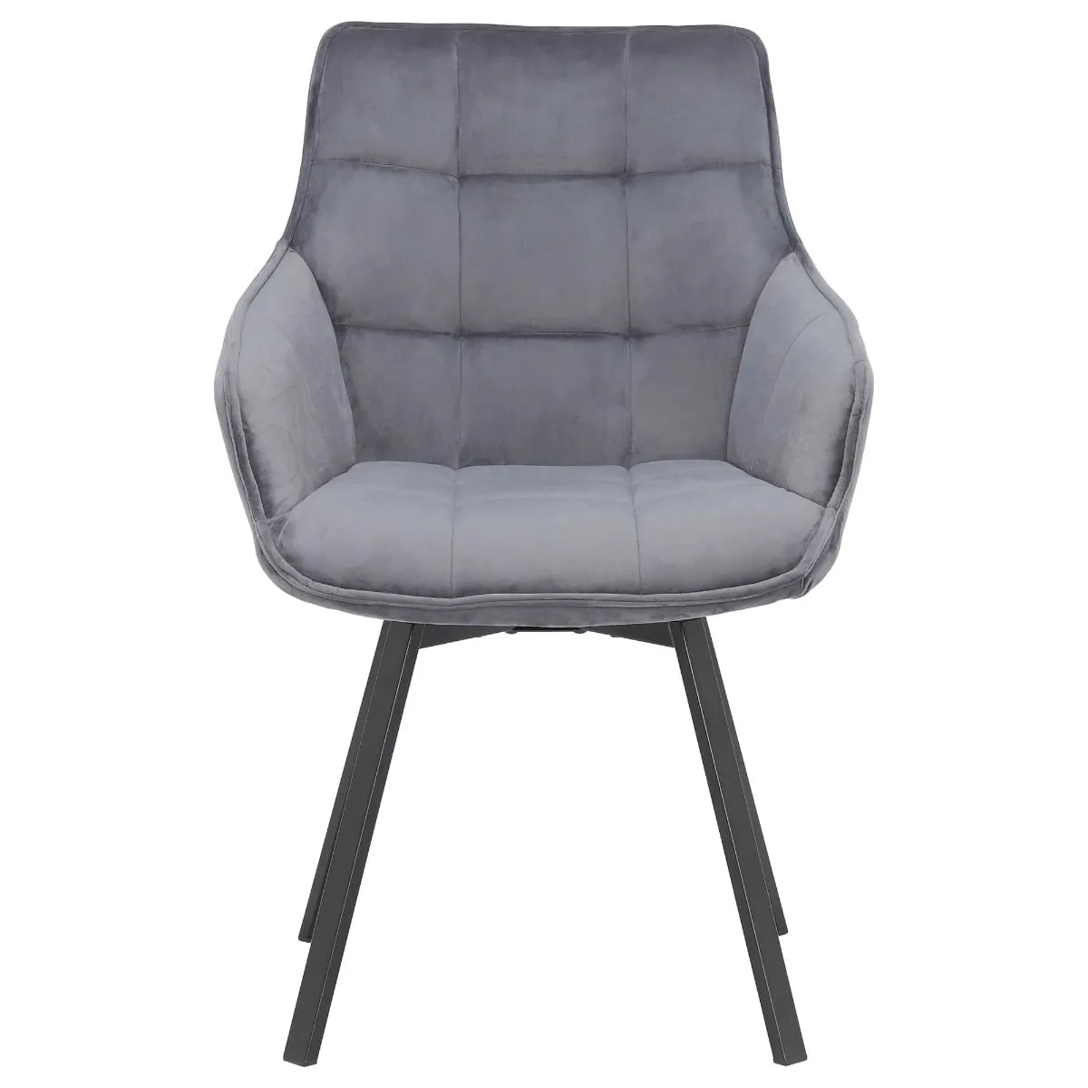 Jasper Leisure Swivel Dining Chair, Grey Velvet | Barker & Stonehouse 4
