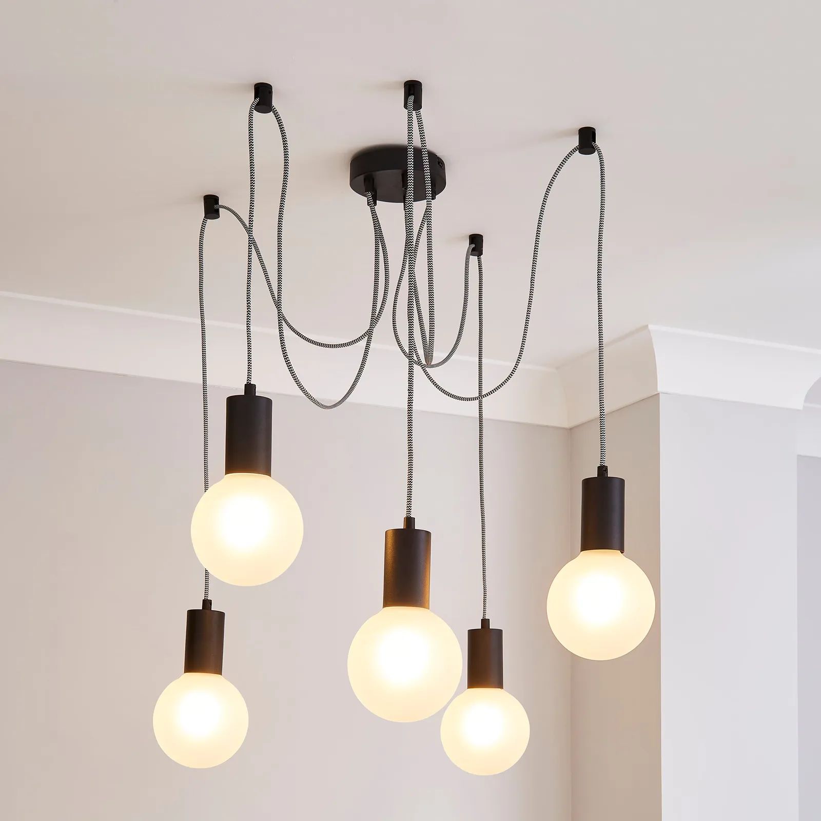 Bradford Spider Ceiling Fitting Matt Black Black