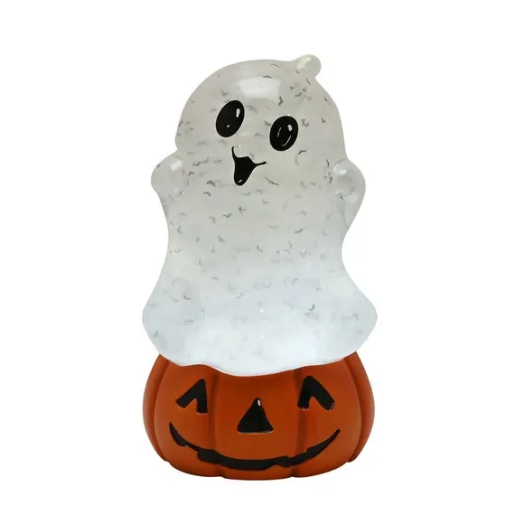 Hocus Pocus LED Ghost & Pumpkin Light Up Glitter Spinner with Music 2