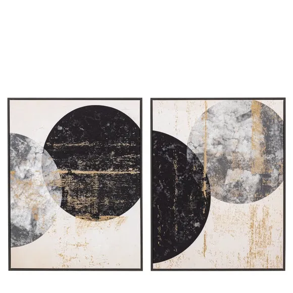 Cedar & Sage Set of 2 Orbit Framed Canvases 6
