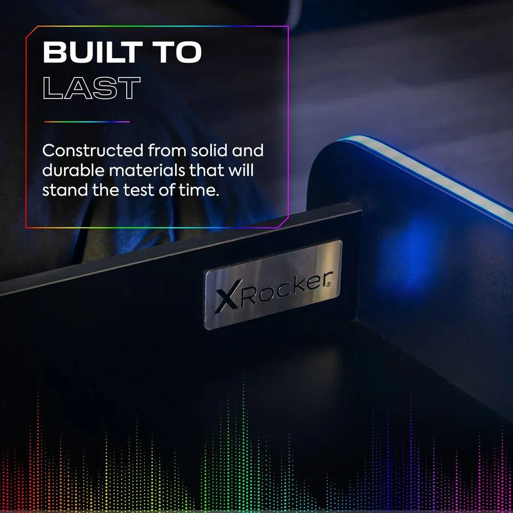 X Rocker Electra TV Unit for up to 42" TV's, Shelves & LED Lights in Black 5