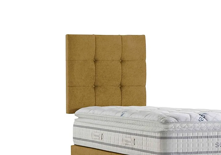 Apex Strutted Headboard - Single - Tweed Mustard