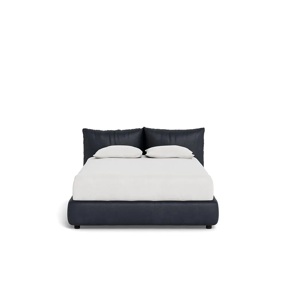 Heal's Pillow Storage Bed Double Luxury Leather Anthracite 1