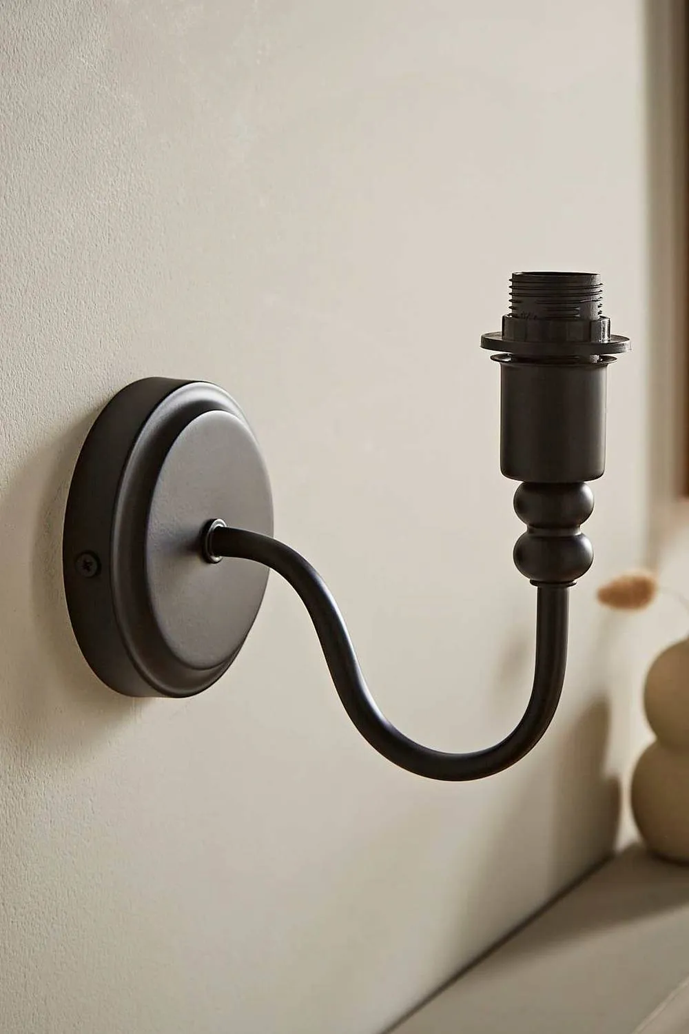 ValueLights Binky Pair of Rechargeable LED Bulb Wall Light Bases in Black 2