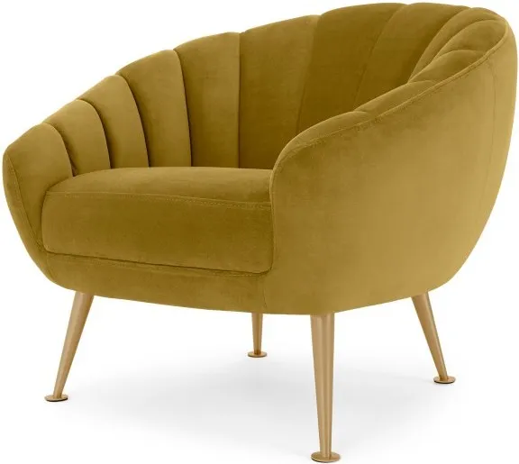 Primrose Accent Armchair, Vintage Gold Velvet