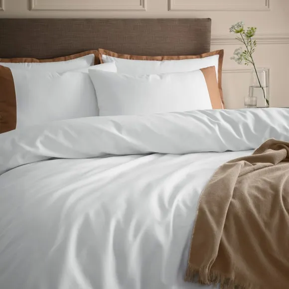 Hotel Portchester 230 Thread Count 100% Cotton Sateen Duvet Cover and Pillowcase Set 2