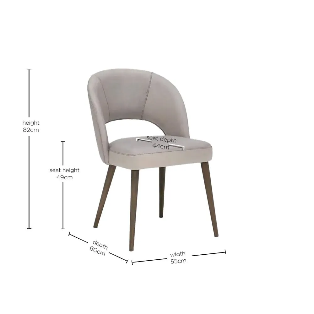 Pure Furniture Beck Dining Chair, Grey Leather | Barker & Stonehouse 4