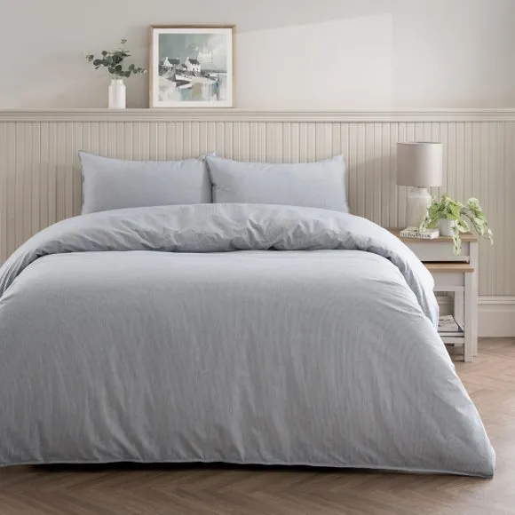 Quinn Marled Stripe 100% Cotton Duvet Cover & Pillowcase Set