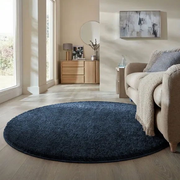 Slumber II Sheen Shaggy Round Rug