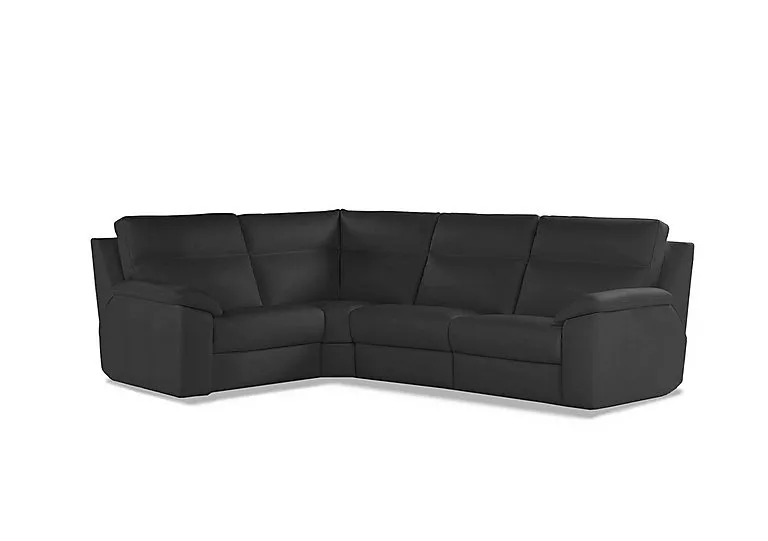 Pepino Small Leather Left Hand Facing Corner Sofa - Torello Grigio Scuro