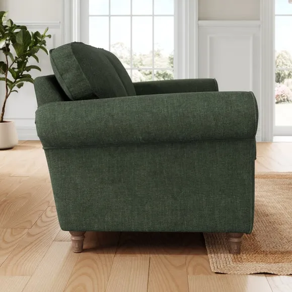 Flori Tonal Plush Chenille 2 Seater Sofa 2