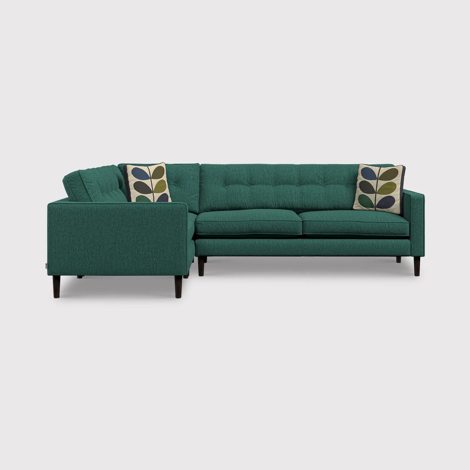 Orla Kiely Ebben Rhf Corner Sofa, Green Fabric | Barker & Stonehouse 1
