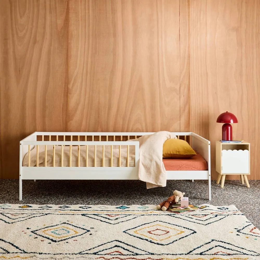 sweeek Child bed 90 x 190 cm natural pine slatted base included in White 3