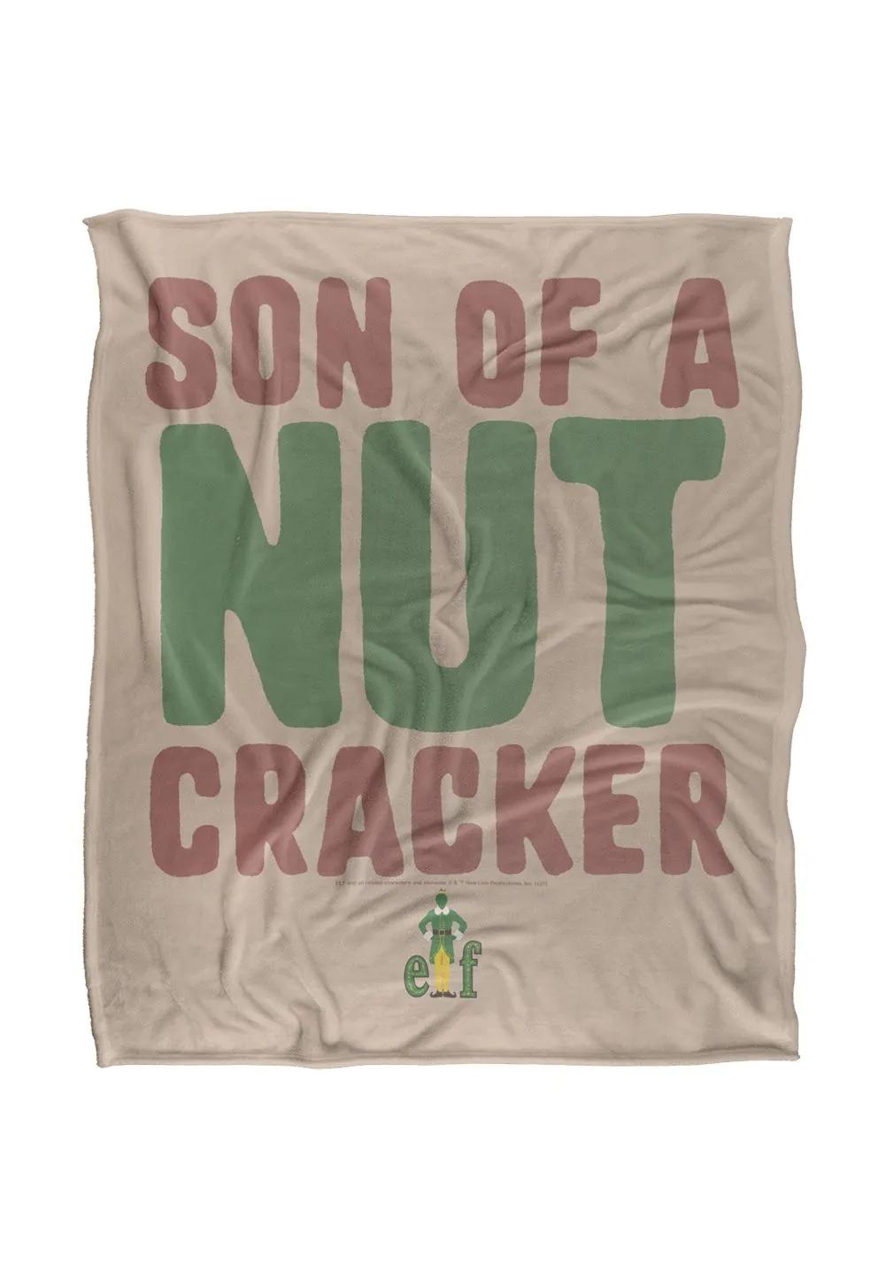 Warner Brothers Elf Buddy Son of A Nut Cracker Silky Touch Super Soft Throw Blanket in White