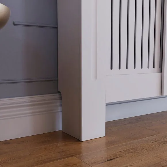 Return - Vida Designs Chelsea Adjustable Radiator Cover, White 4