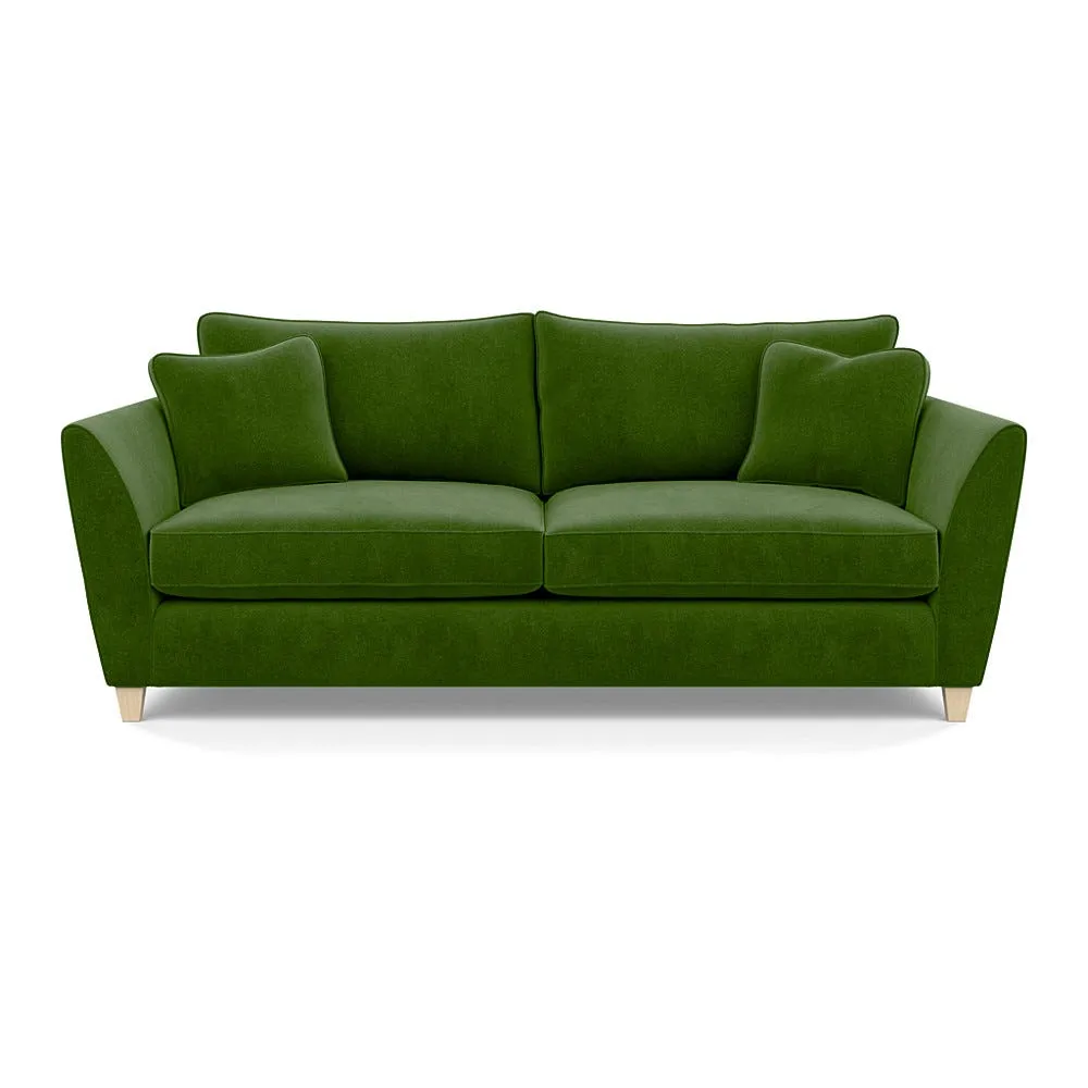 Heal's Torino 4 Seater Sofa Smart Luxe Velvet Grass Natural Feet 1